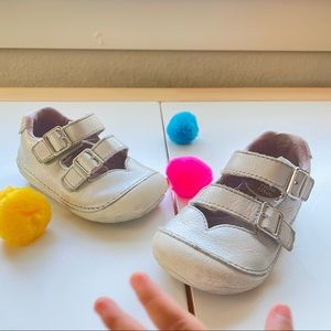 Stride rite silver velcro maryjane